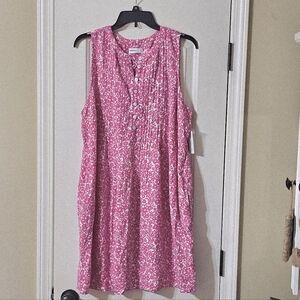 NWT Sonoma Floral Light Pink Sleeveless Dress